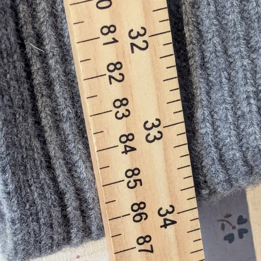 Lululemon Athletica Wool Gray Teal Striped Scarf Soft Comfy Warm